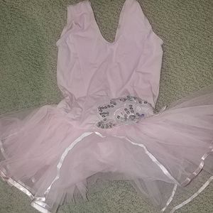 Girls Pink Leotard With Tutu XL